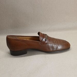 Gucci Brown  Leather Horsebit  Slip-On Loafers